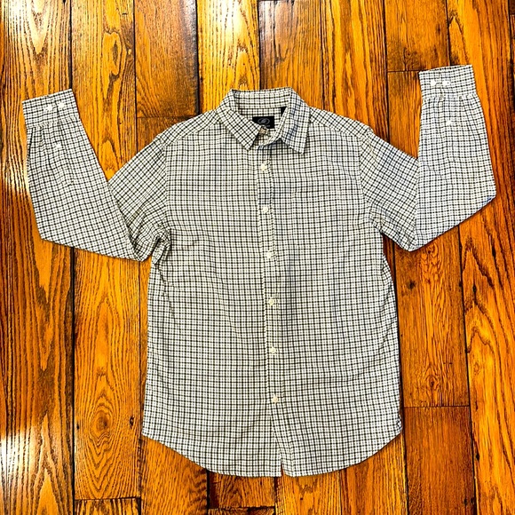 FIRSTWAVE BOYS BUTTON UP PLAID COTTON SHIRT IN SIZE 16 - Picture 1 of 7
